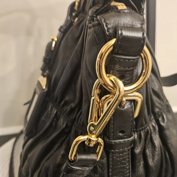 Prada Nappa Gaufre Ruched Leather Tote - Picture 6 of 14